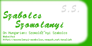 szabolcs szomolanyi business card